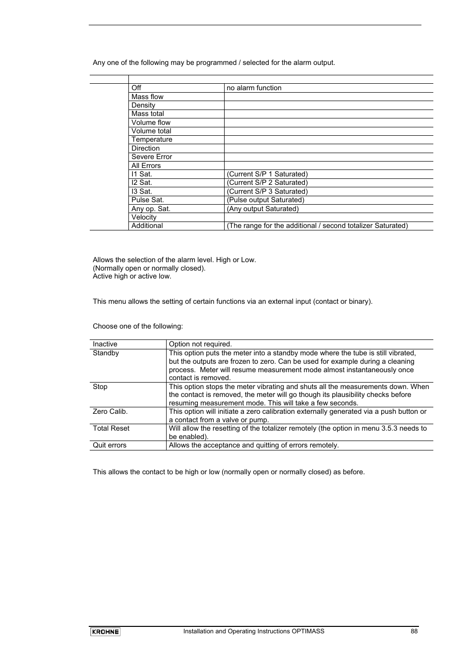 KROHNE OPTIMASS with MFC 05x EN User Manual | Page 89 / 109