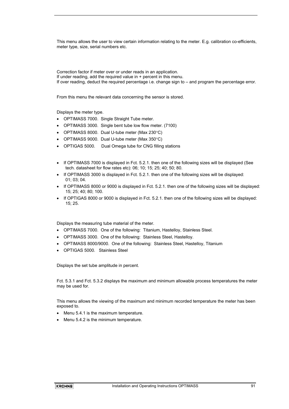 KROHNE OPTIMASS with MFC 05x EN User Manual | Page 92 / 109