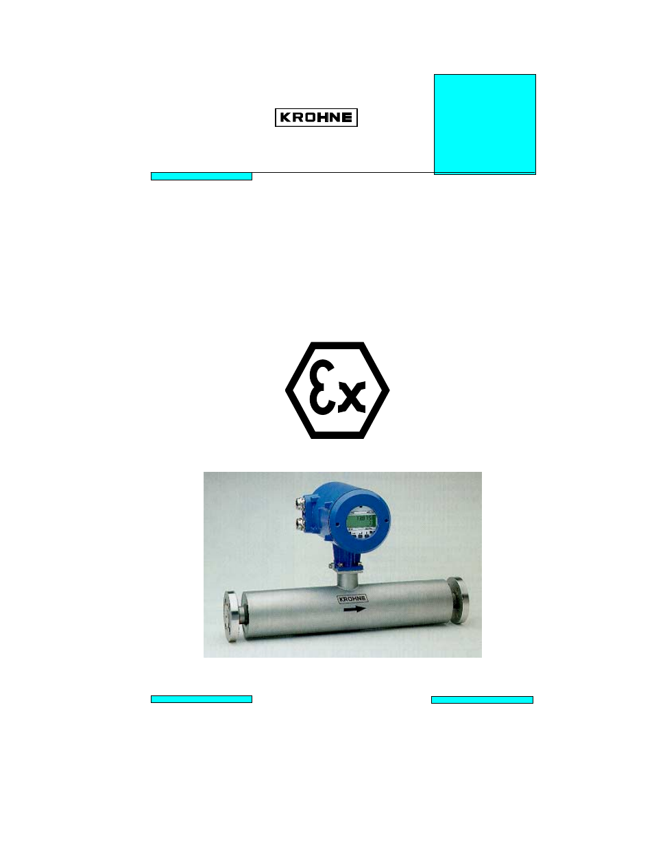 KROHNE CORIMASS G-MFM 4085 EEx EN User Manual | 15 pages