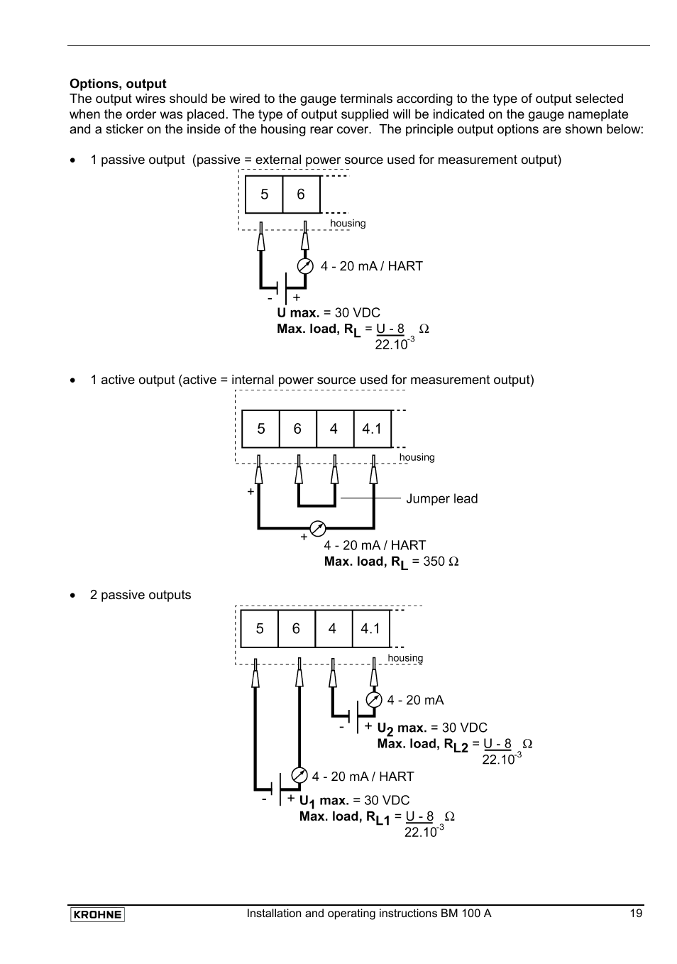 KROHNE BM 100A EN User Manual | Page 19 / 29