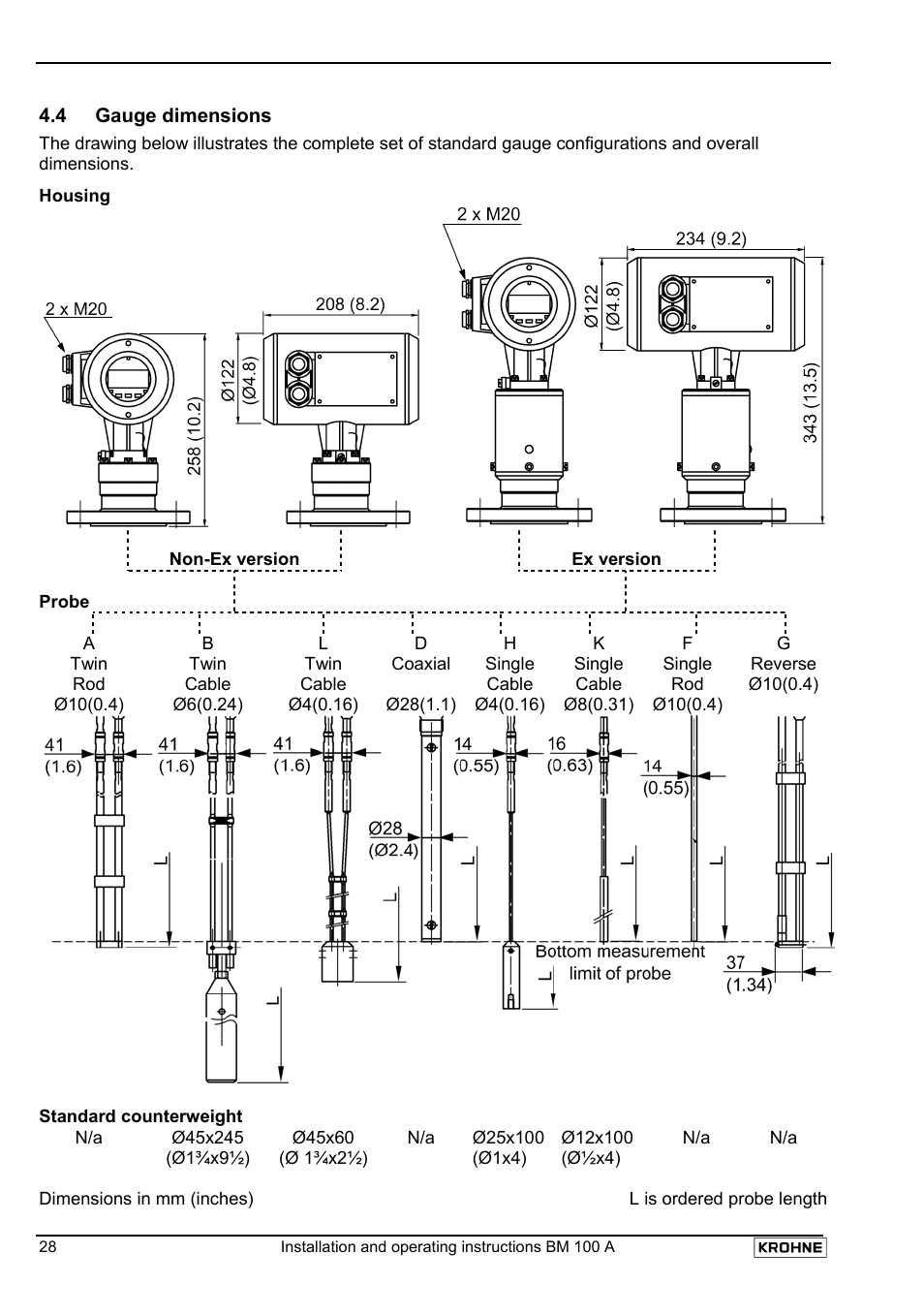 KROHNE BM 100A EN User Manual | Page 28 / 29