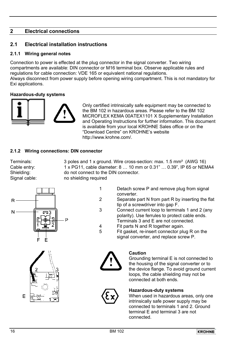 KROHNE BM 102 EN User Manual | Page 16 / 33