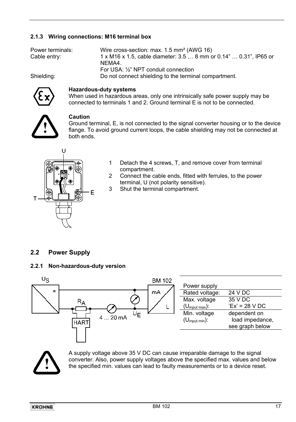 KROHNE BM 102 EN User Manual | Page 17 / 33