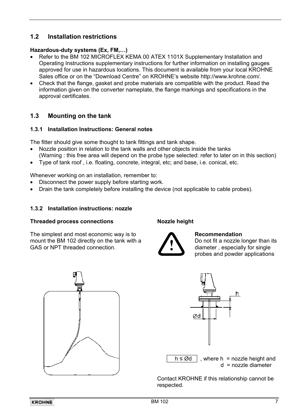 KROHNE BM 102 EN User Manual | Page 7 / 33