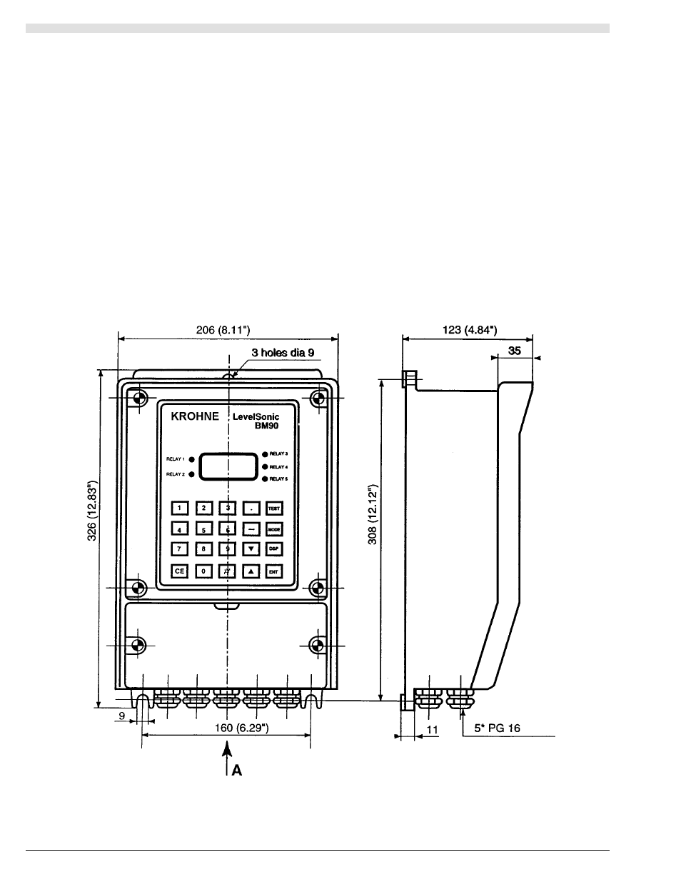 Installation, Converter, 1 bm90 / l wall mounted converter | KROHNE BM 90 EN User Manual | Page 6 / 42