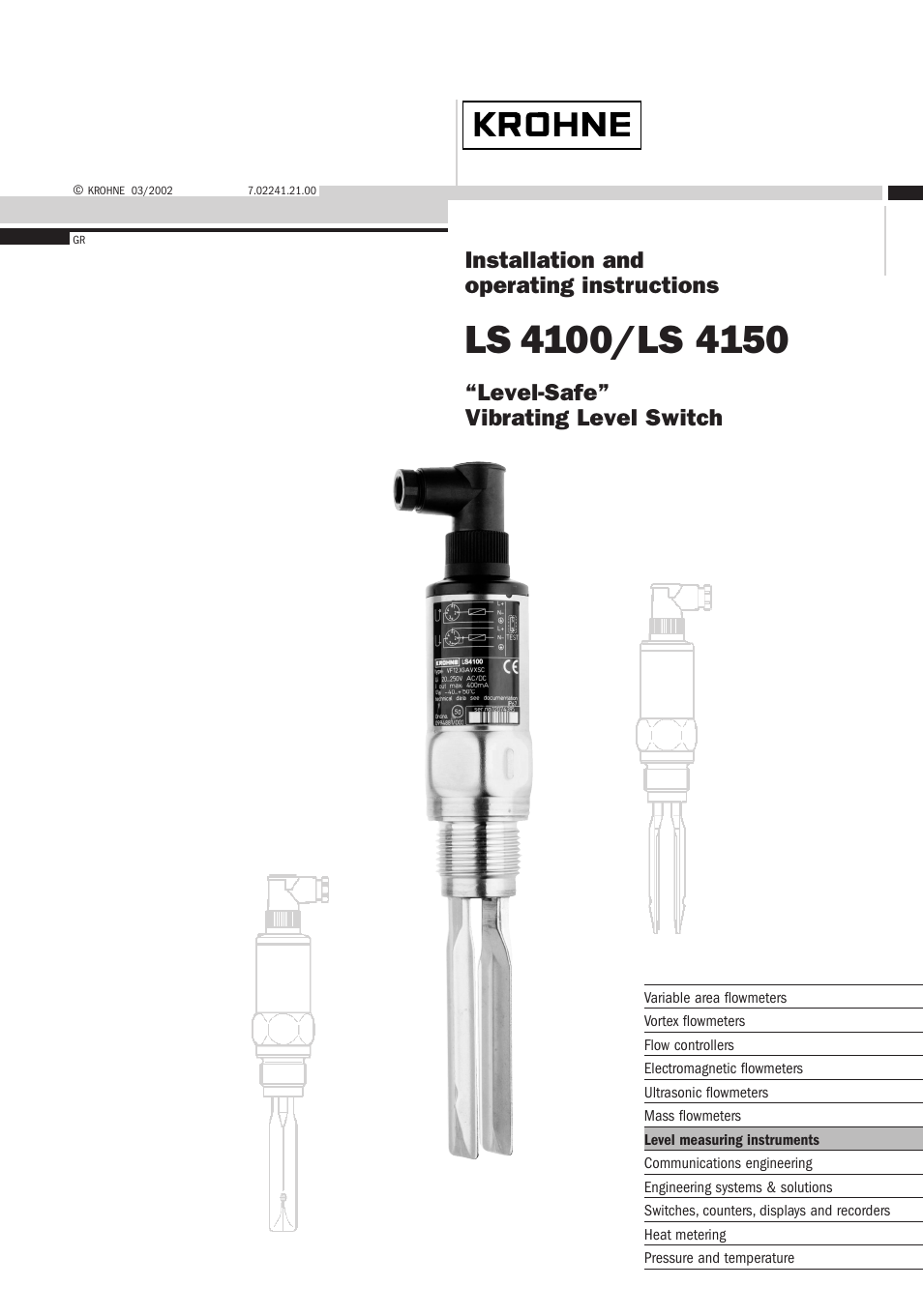 KROHNE LS 4100 EN User Manual | 19 pages