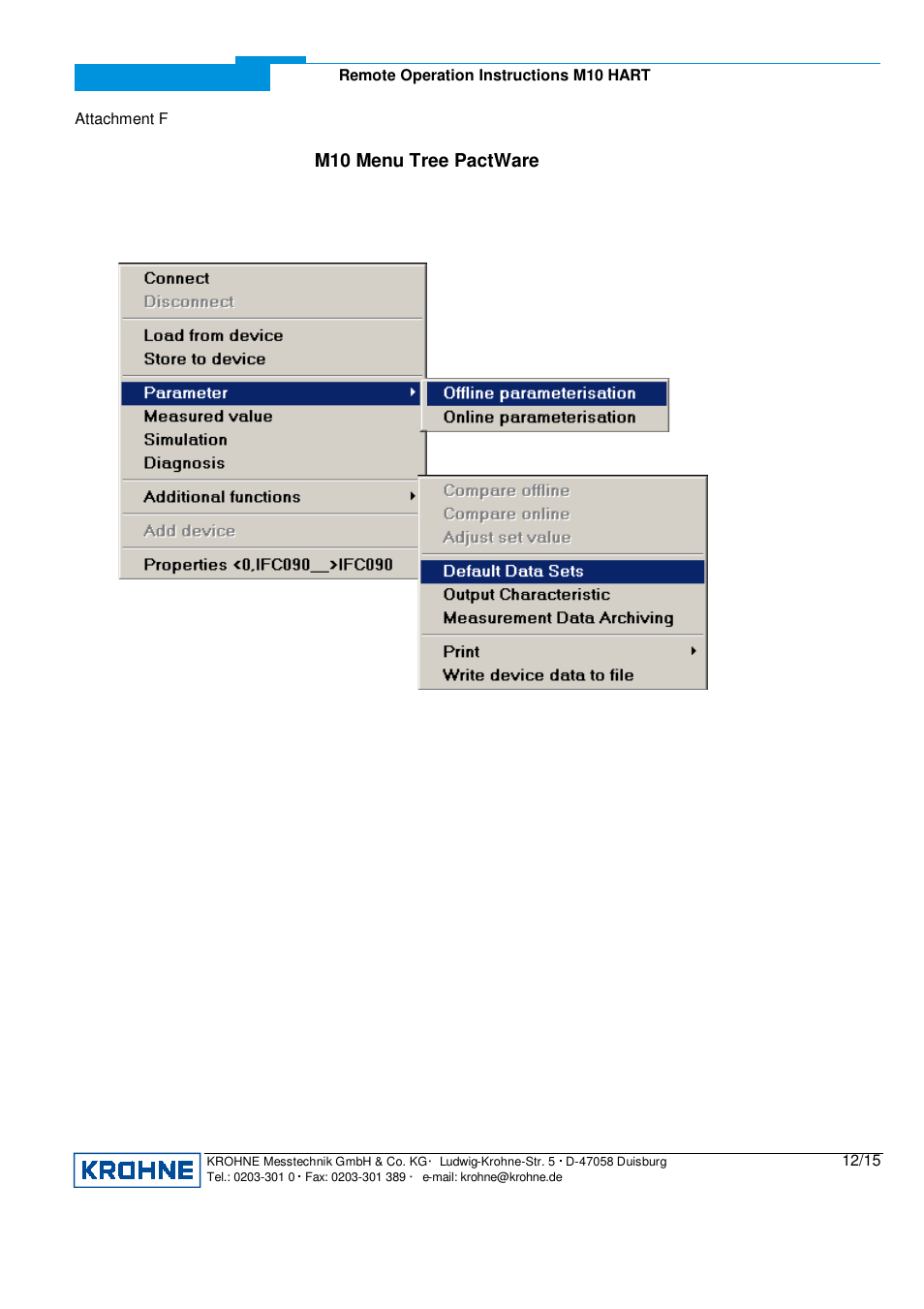 KROHNE M10 Converter HART 0201 User Manual | Page 12 / 15