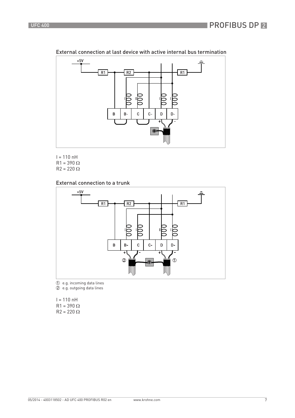 Profibus dp | KROHNE UFC 400 PROFIBUS PA-PROFIBUS DP User Manual | Page 7 / 56