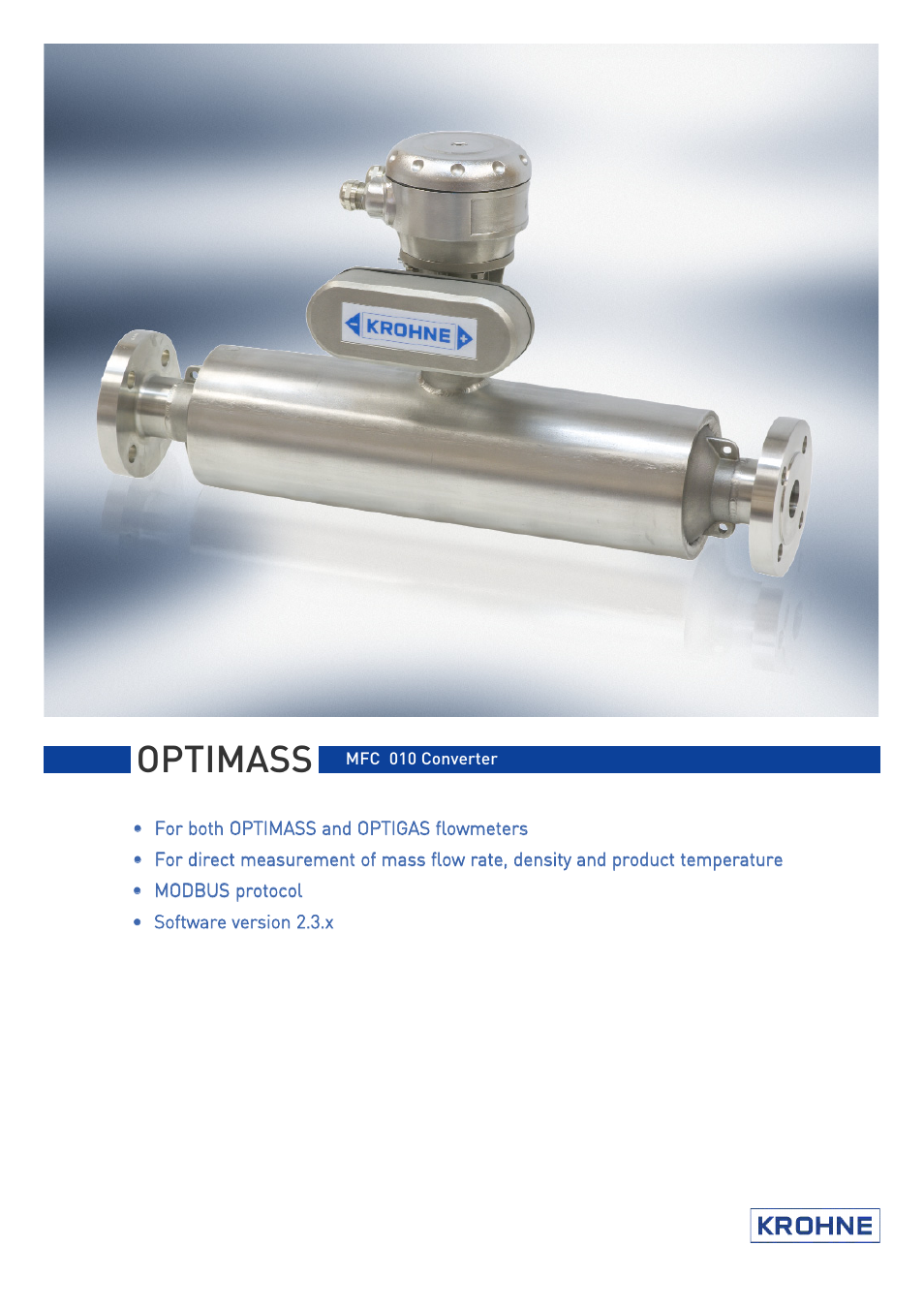 KROHNE MFC 010 C Converter User Manual | 104 pages