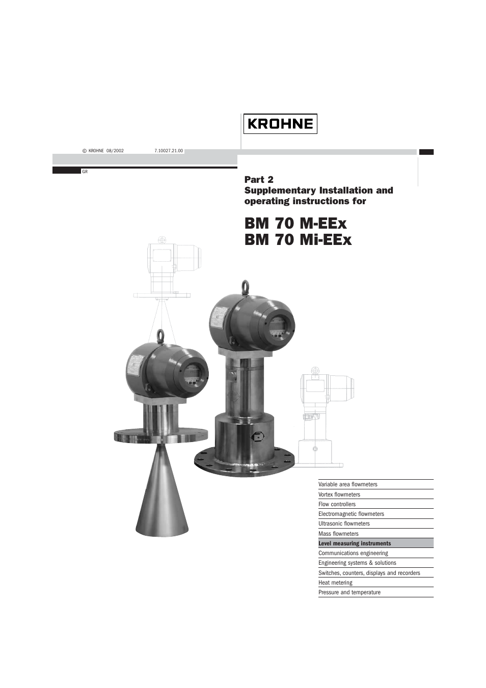 Bm 70 m-eex bm 70 mi-eex | KROHNE BM 70 M User Manual | Page 87 / 110