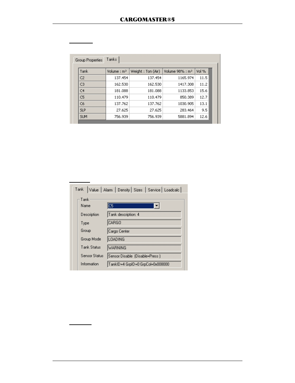 Tank information | KROHNE CARGOMASTER User Manual | Page 48 / 76