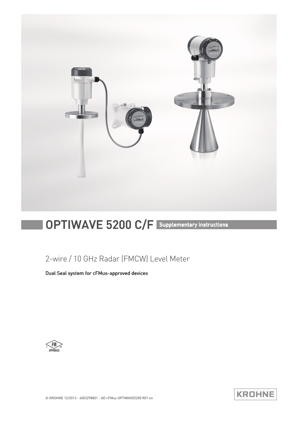 KROHNE OPTIWAVE 5200 cFMus User Manual | 8 pages