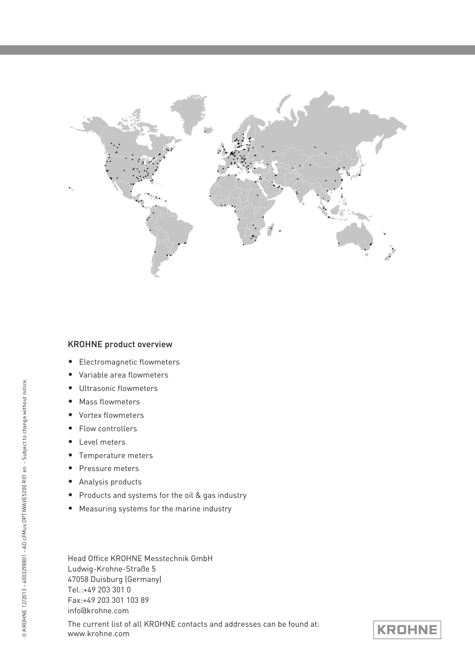 KROHNE OPTIWAVE 5200 cFMus User Manual | Page 8 / 8