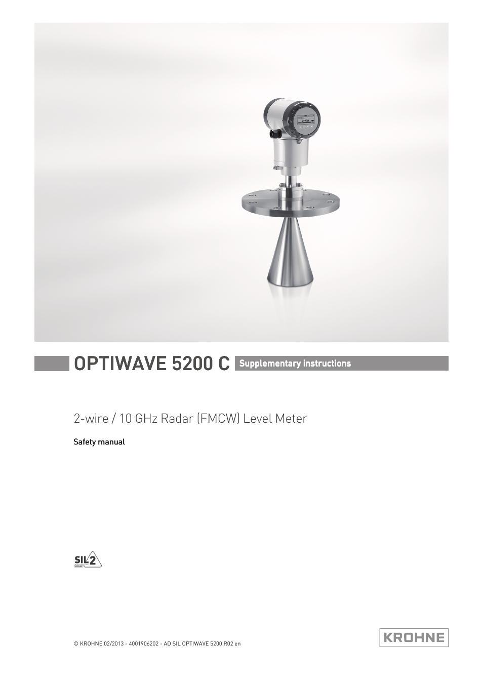 KROHNE OPTIWAVE 5200C SIL User Manual | 36 pages