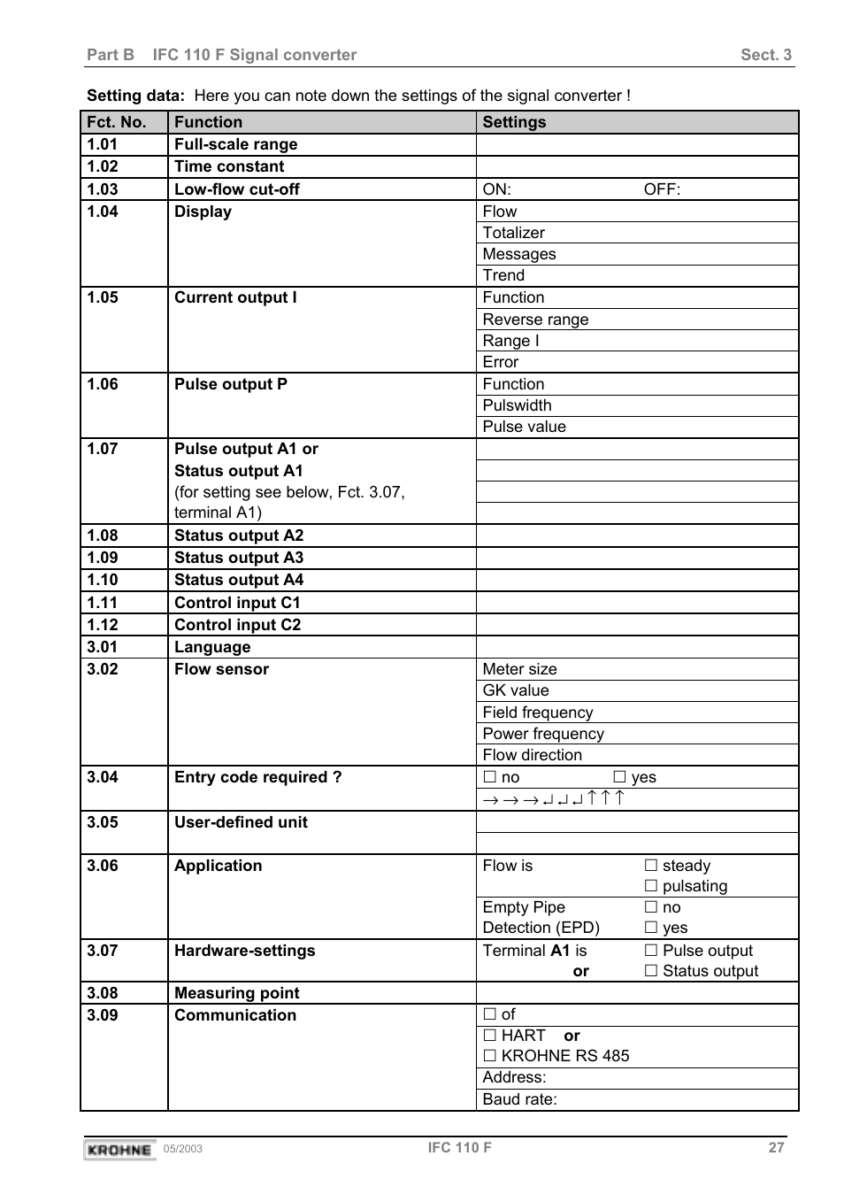 KROHNE IFC 110 Converter User Manual | Page 27 / 104