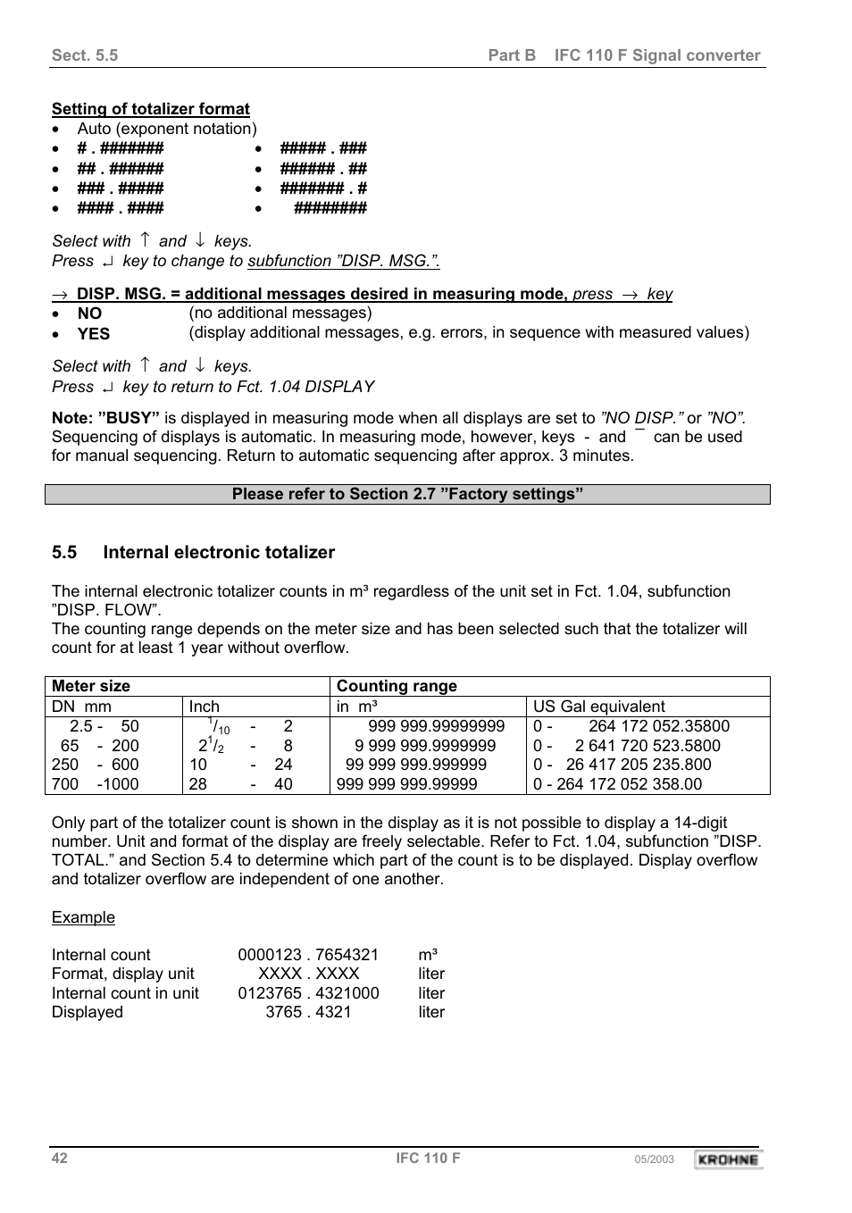 KROHNE IFC 110 Converter User Manual | Page 42 / 104