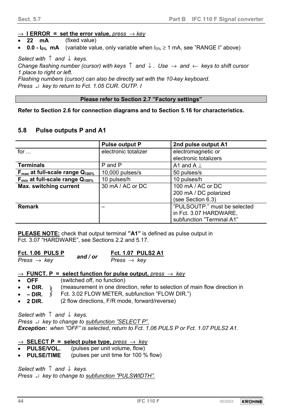 KROHNE IFC 110 Converter User Manual | Page 44 / 104