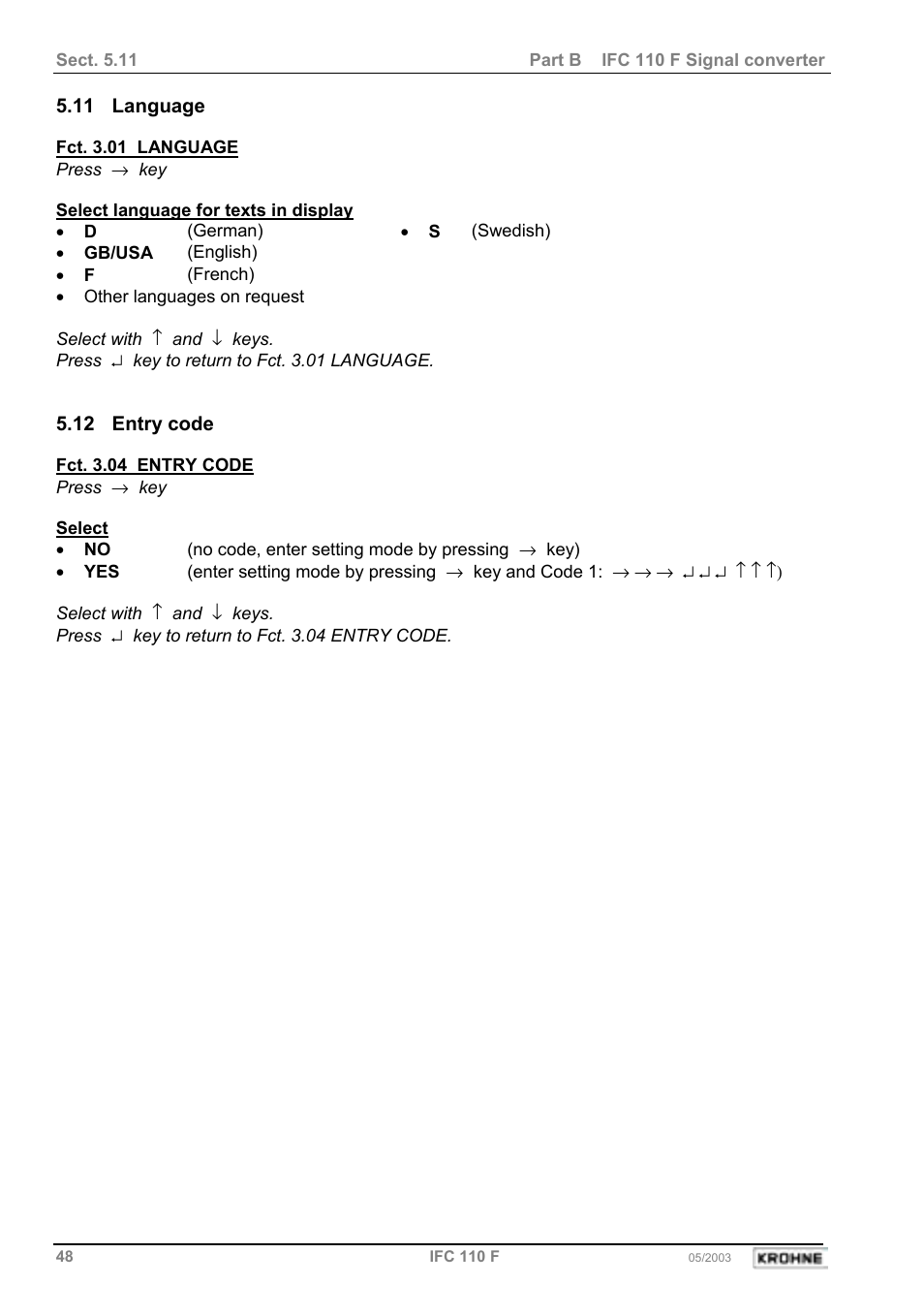 KROHNE IFC 110 Converter User Manual | Page 48 / 104