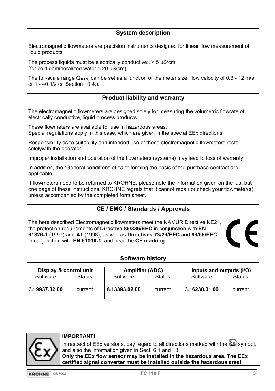 KROHNE IFC 110 Converter User Manual | Page 5 / 104