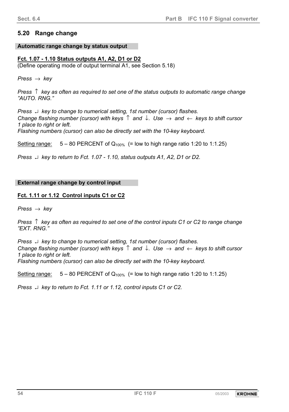 KROHNE IFC 110 Converter User Manual | Page 54 / 104