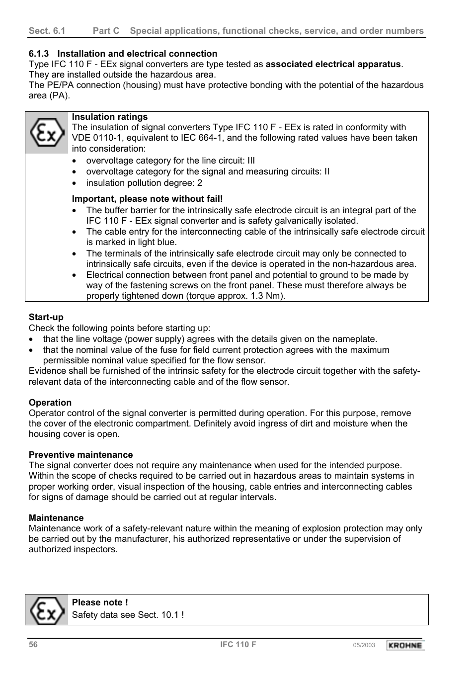 KROHNE IFC 110 Converter User Manual | Page 56 / 104
