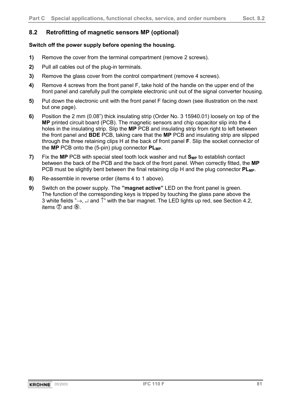 KROHNE IFC 110 Converter User Manual | Page 81 / 104