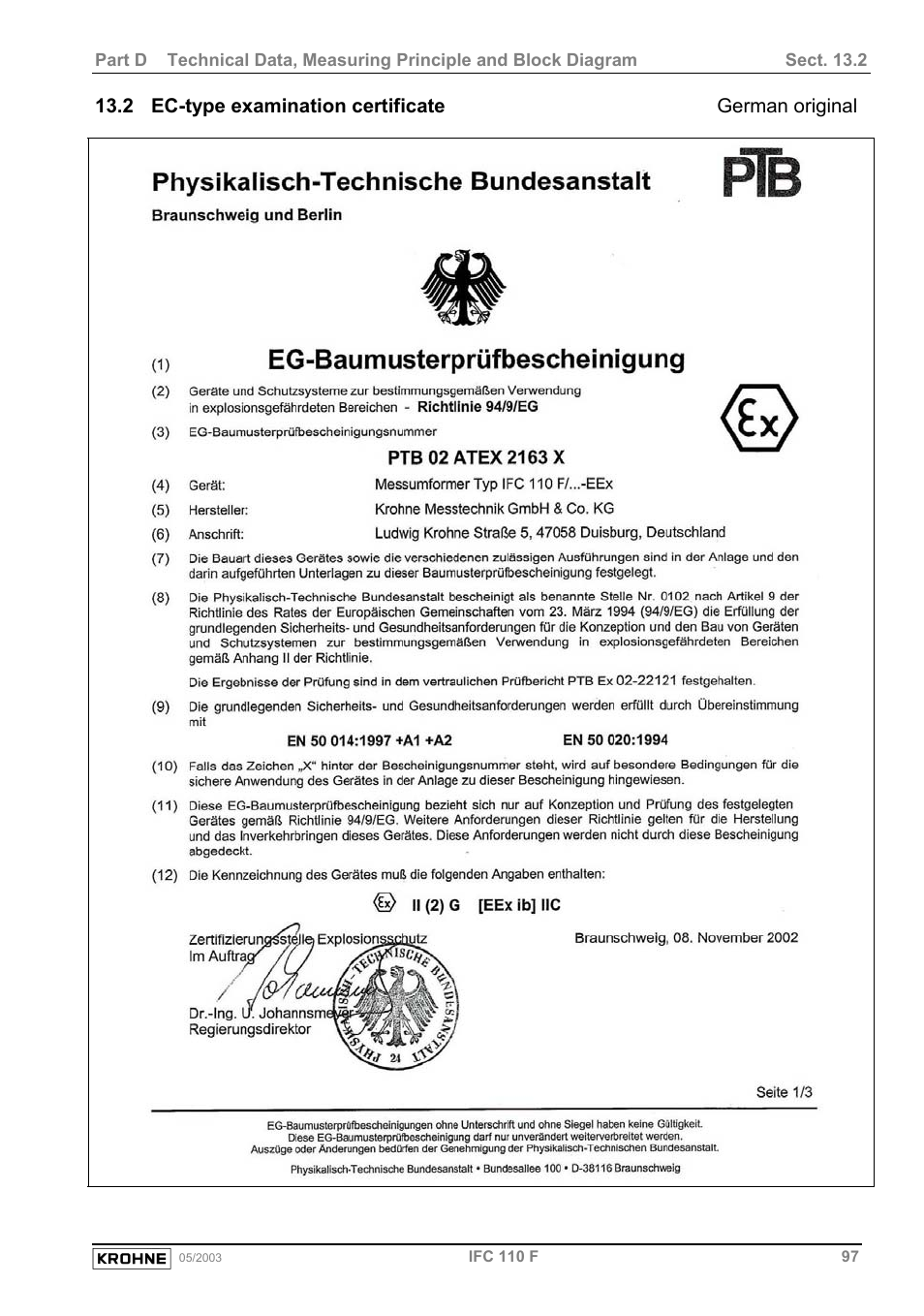 KROHNE IFC 110 Converter User Manual | Page 97 / 104