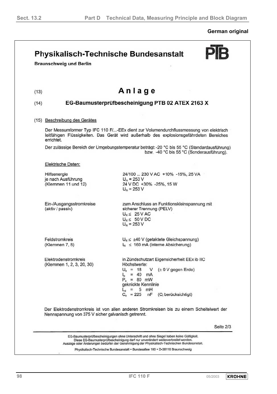 KROHNE IFC 110 Converter User Manual | Page 98 / 104