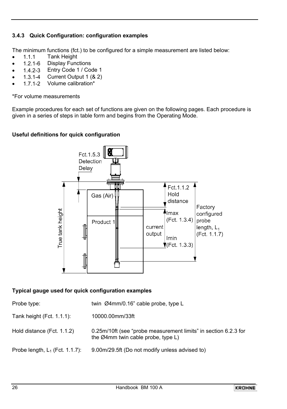 KROHNE BM 100A Handbook User Manual | Page 26 / 84