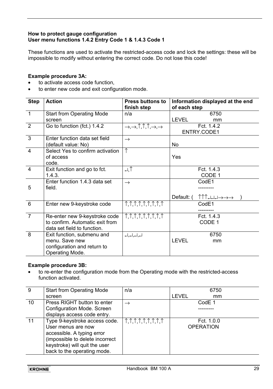KROHNE BM 100A Handbook User Manual | Page 29 / 84
