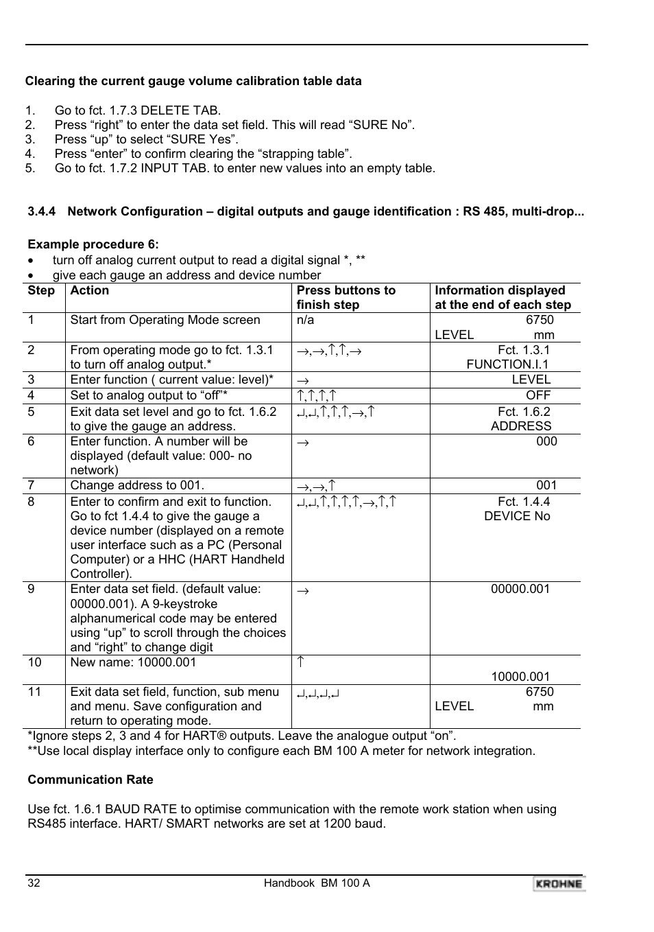 KROHNE BM 100A Handbook User Manual | Page 32 / 84