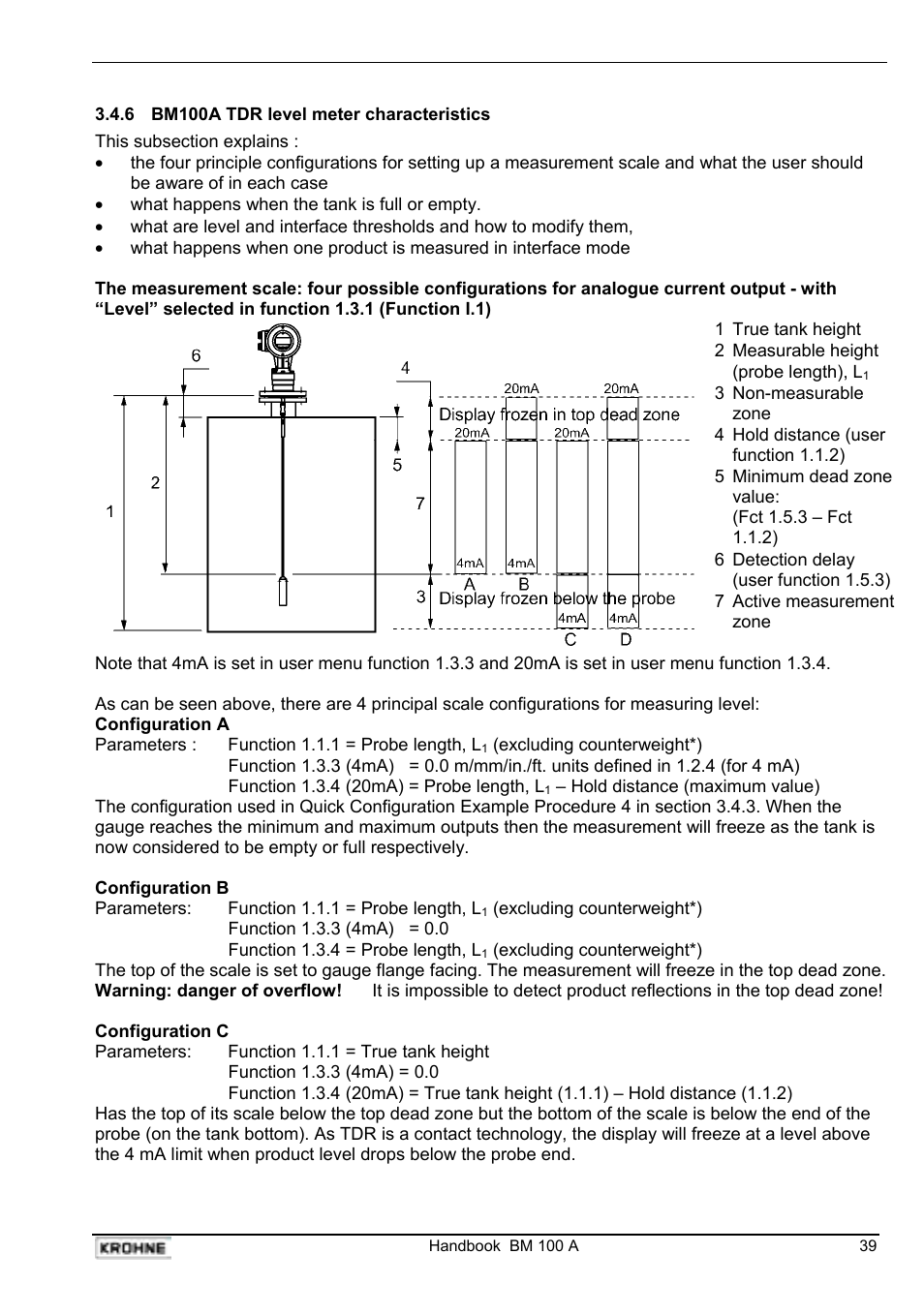 KROHNE BM 100A Handbook User Manual | Page 39 / 84