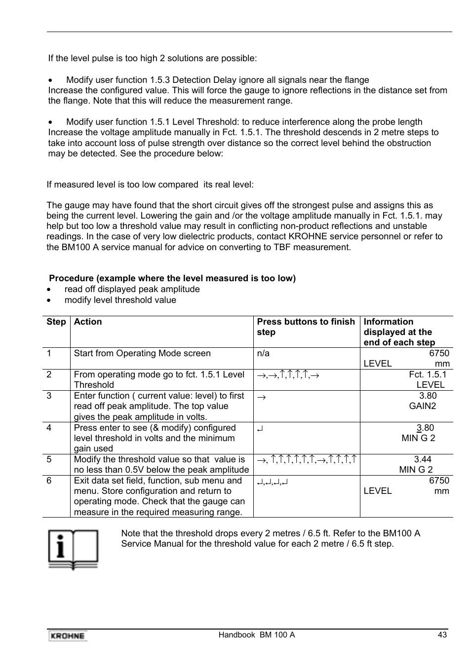 KROHNE BM 100A Handbook User Manual | Page 43 / 84