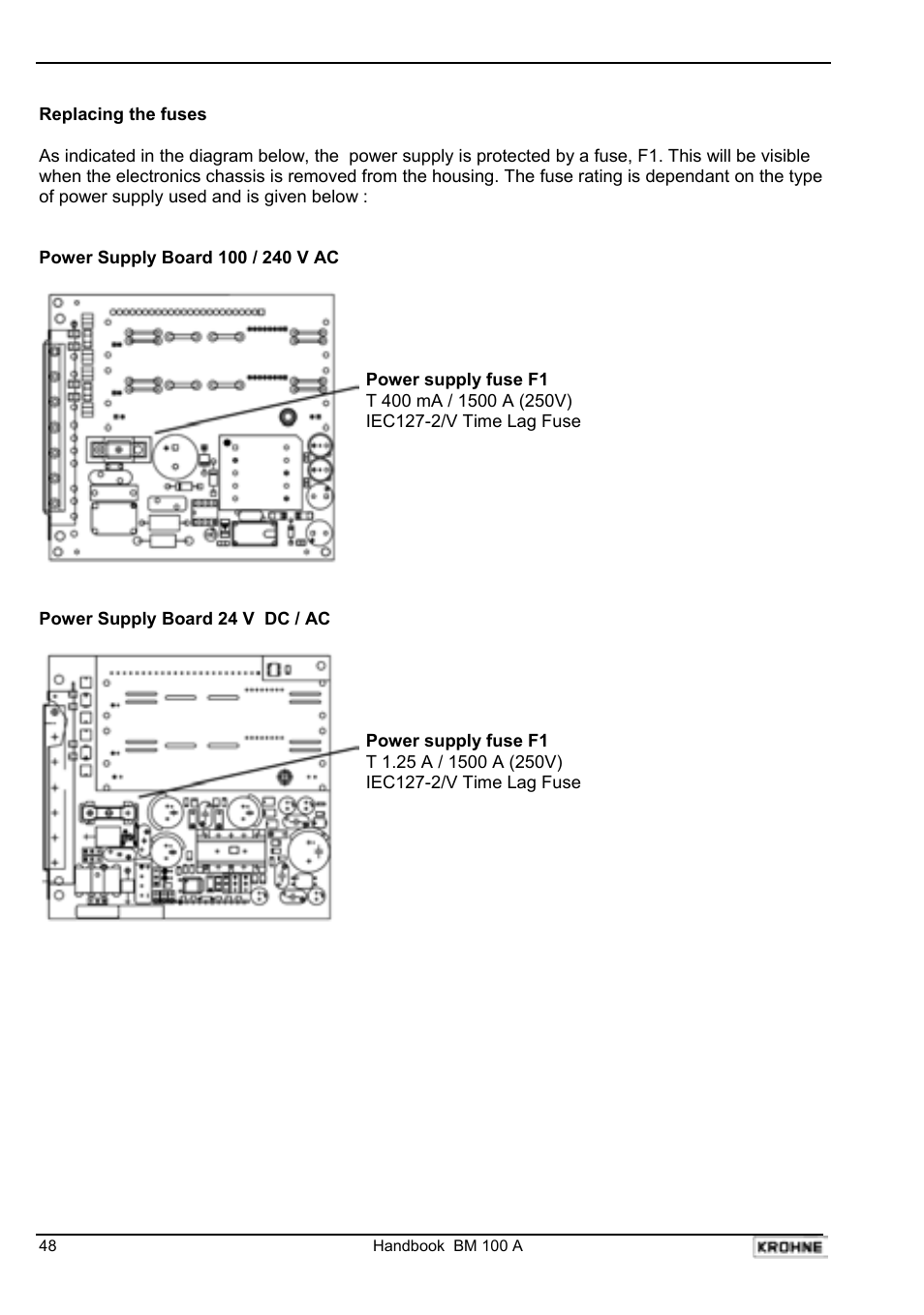 KROHNE BM 100A Handbook User Manual | Page 48 / 84