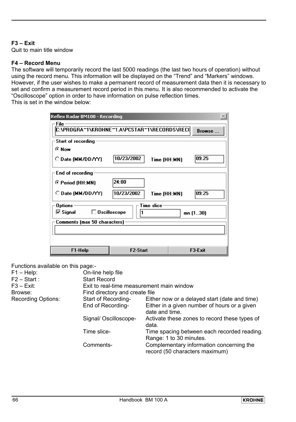 KROHNE BM 100A Handbook User Manual | Page 66 / 84