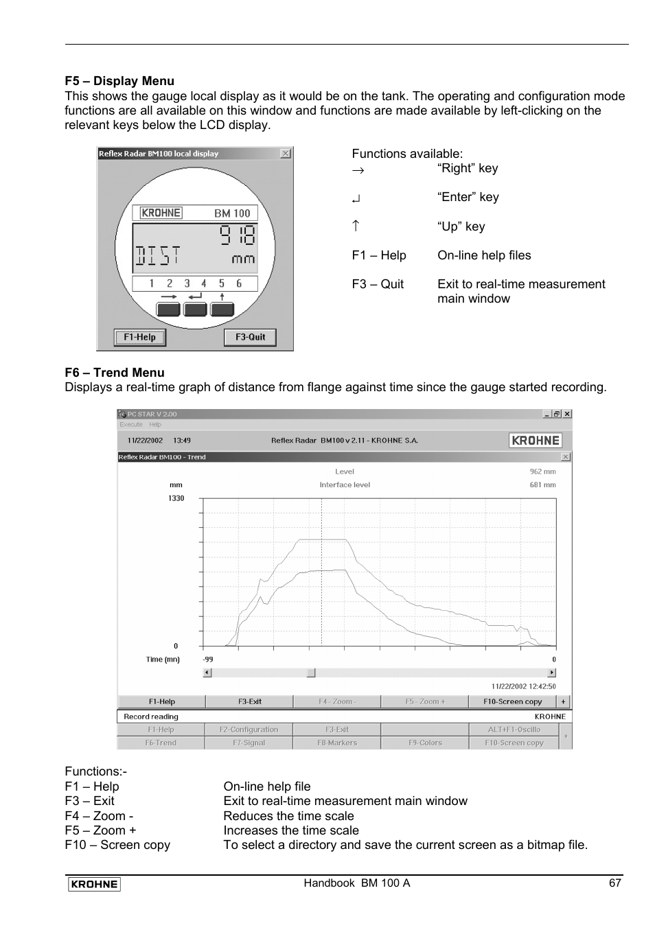 KROHNE BM 100A Handbook User Manual | Page 67 / 84