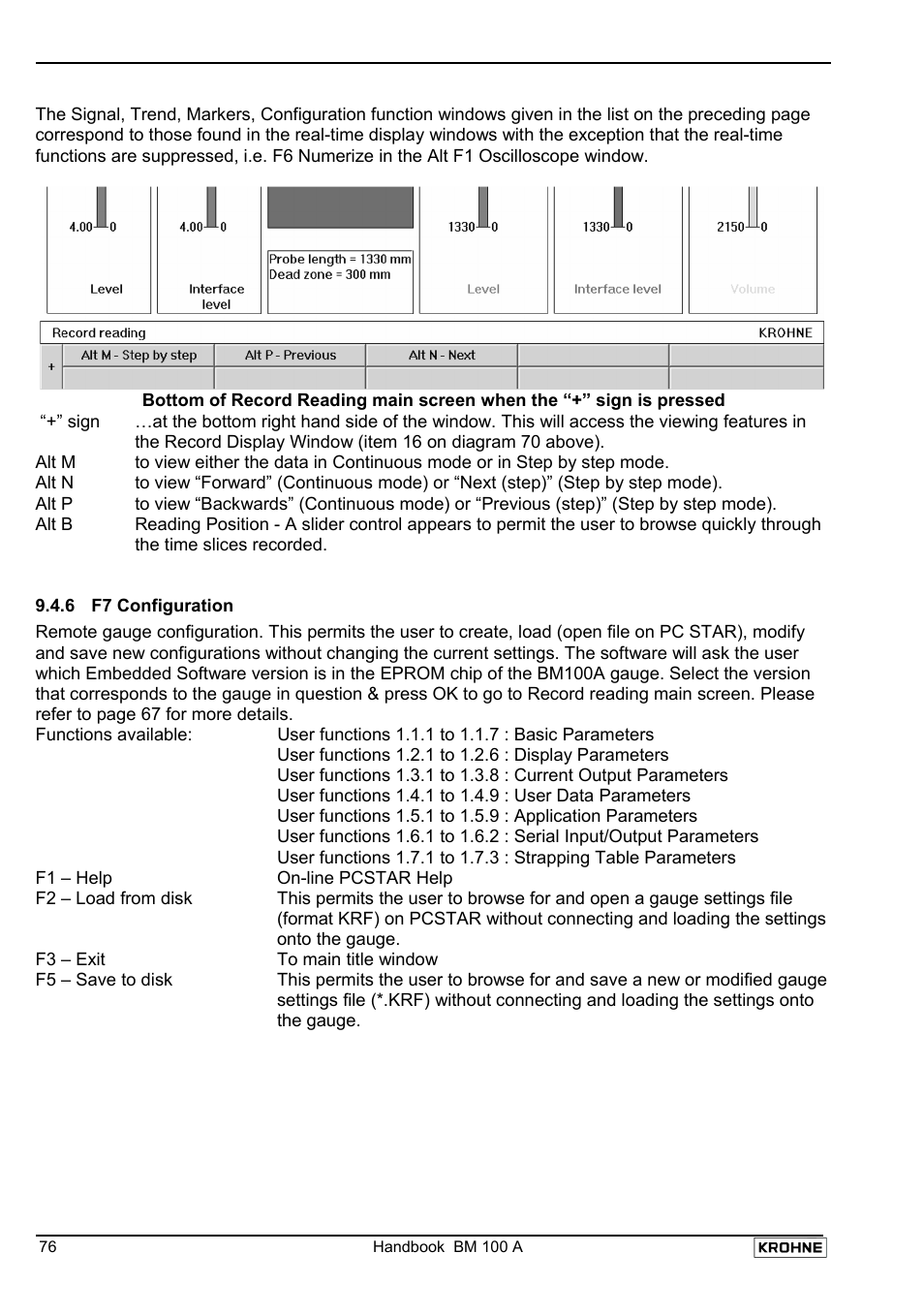 KROHNE BM 100A Handbook User Manual | Page 76 / 84