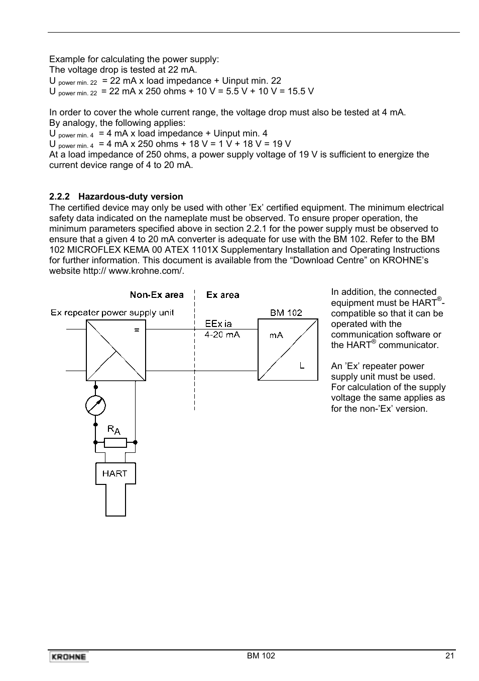 KROHNE BM 102 Handbook User Manual | Page 21 / 92