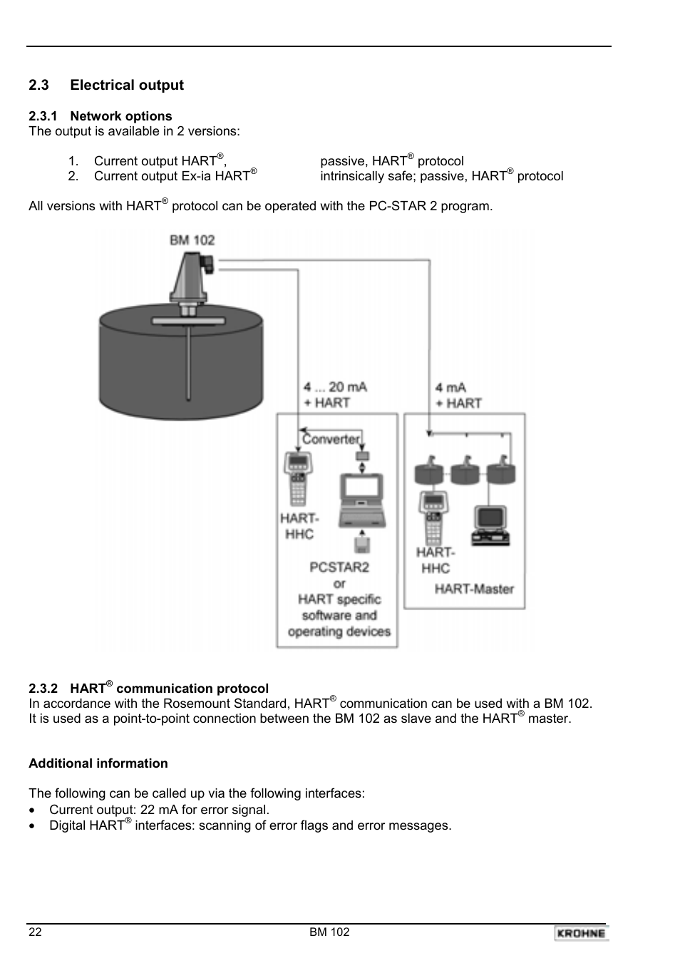 KROHNE BM 102 Handbook User Manual | Page 22 / 92