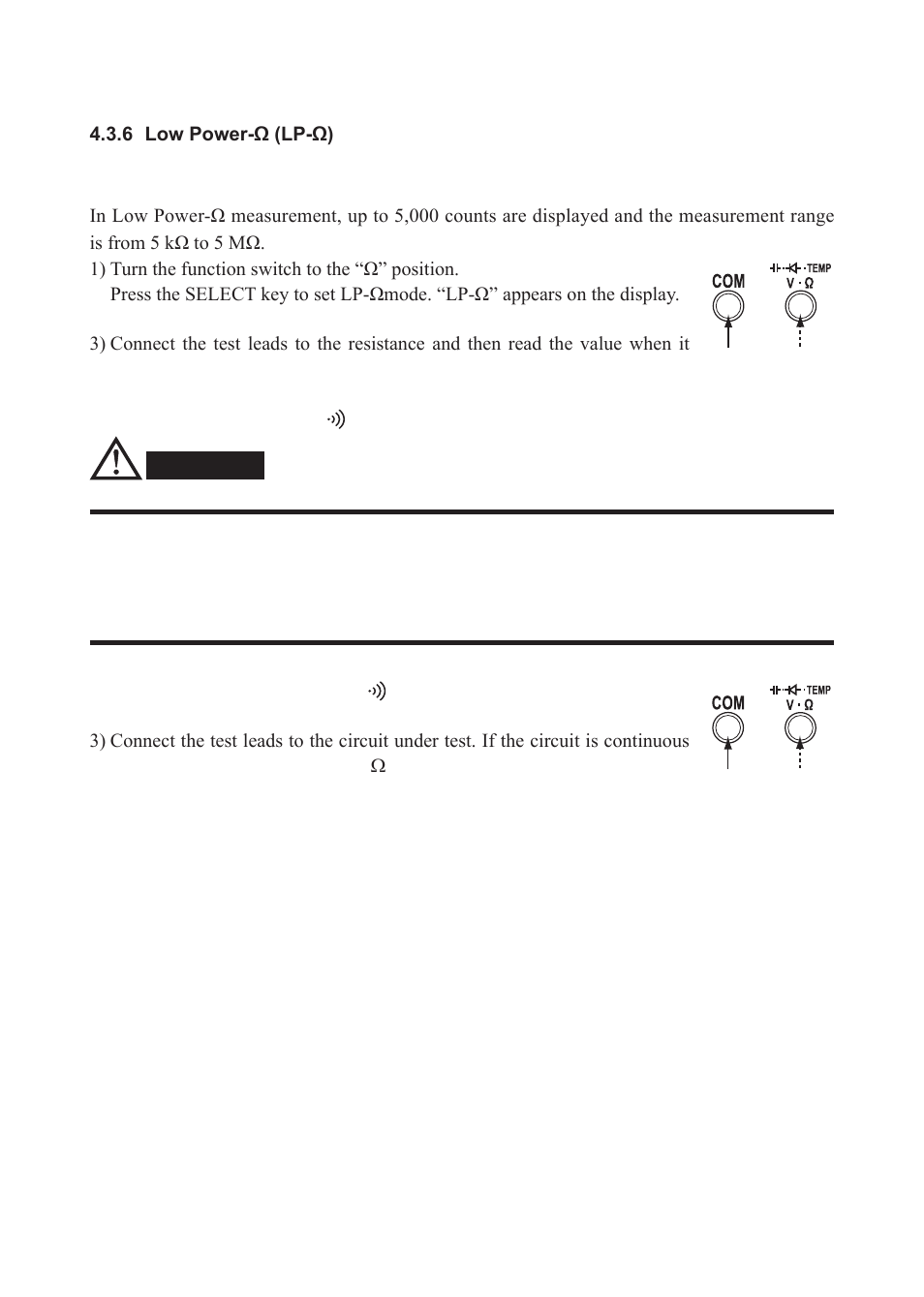 Caution | KYORITSU 1062 User Manual | Page 28 / 58