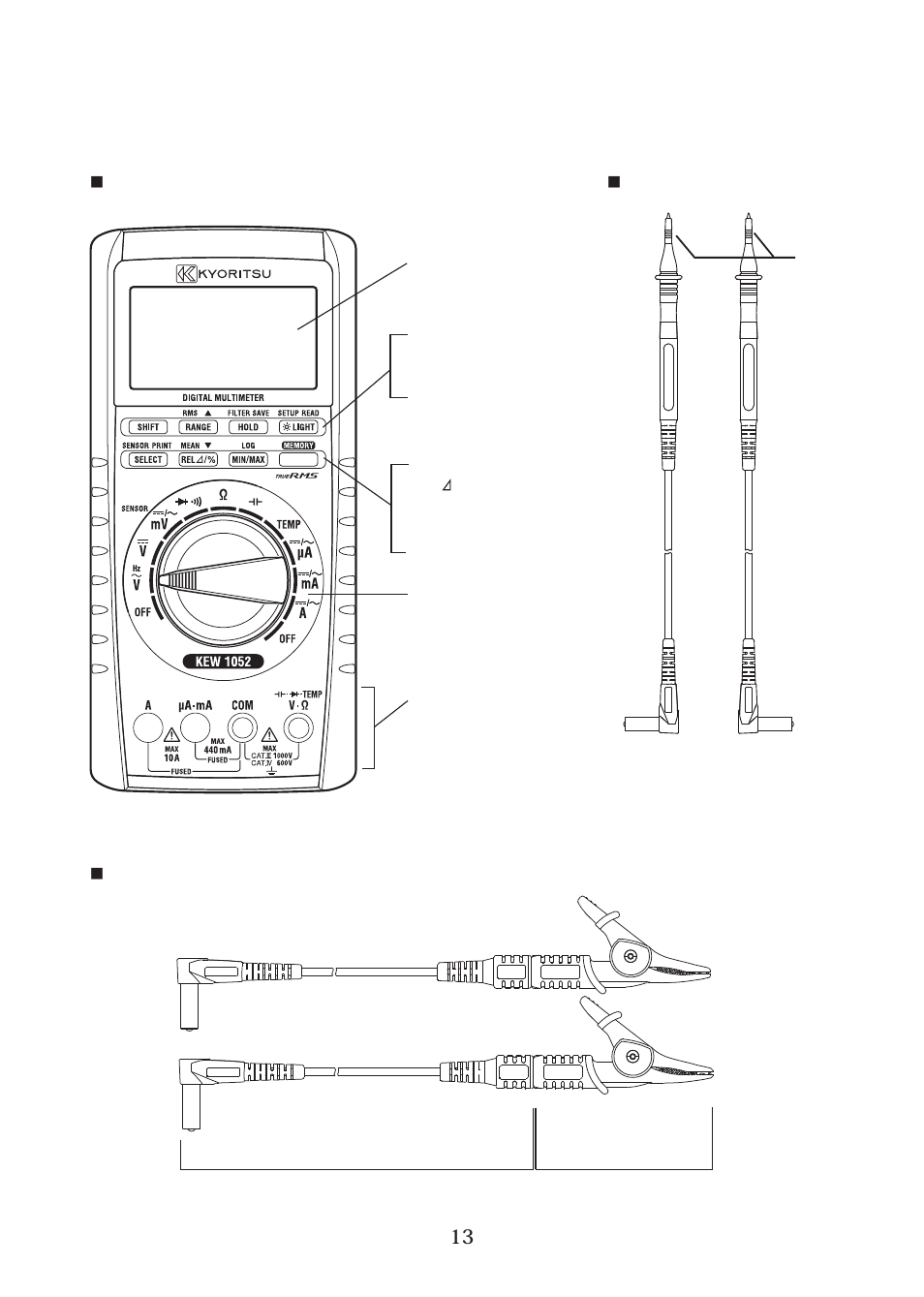 2 components | KYORITSU 1052 User Manual | Page 14 / 40