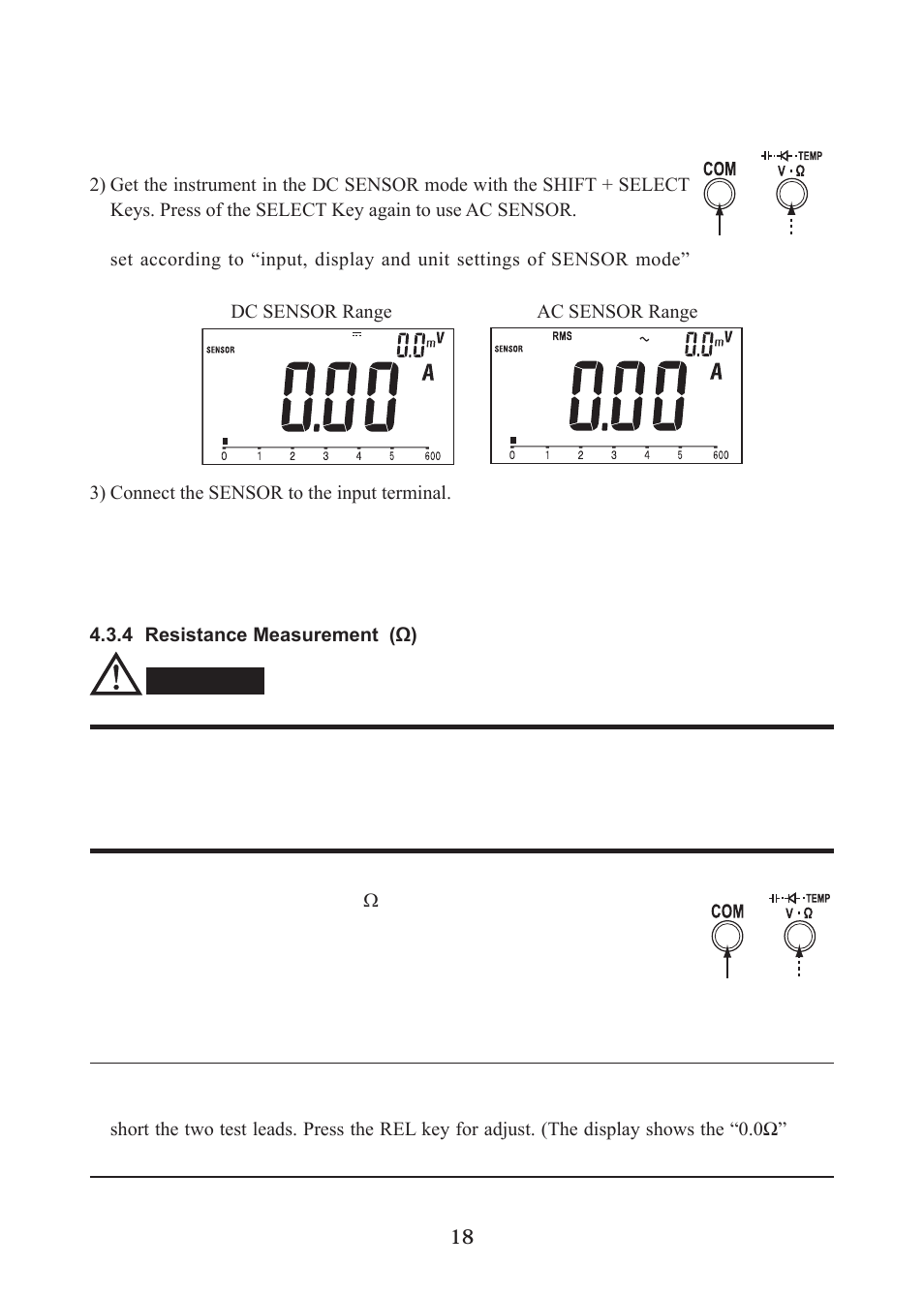 Caution | KYORITSU 1052 User Manual | Page 19 / 40