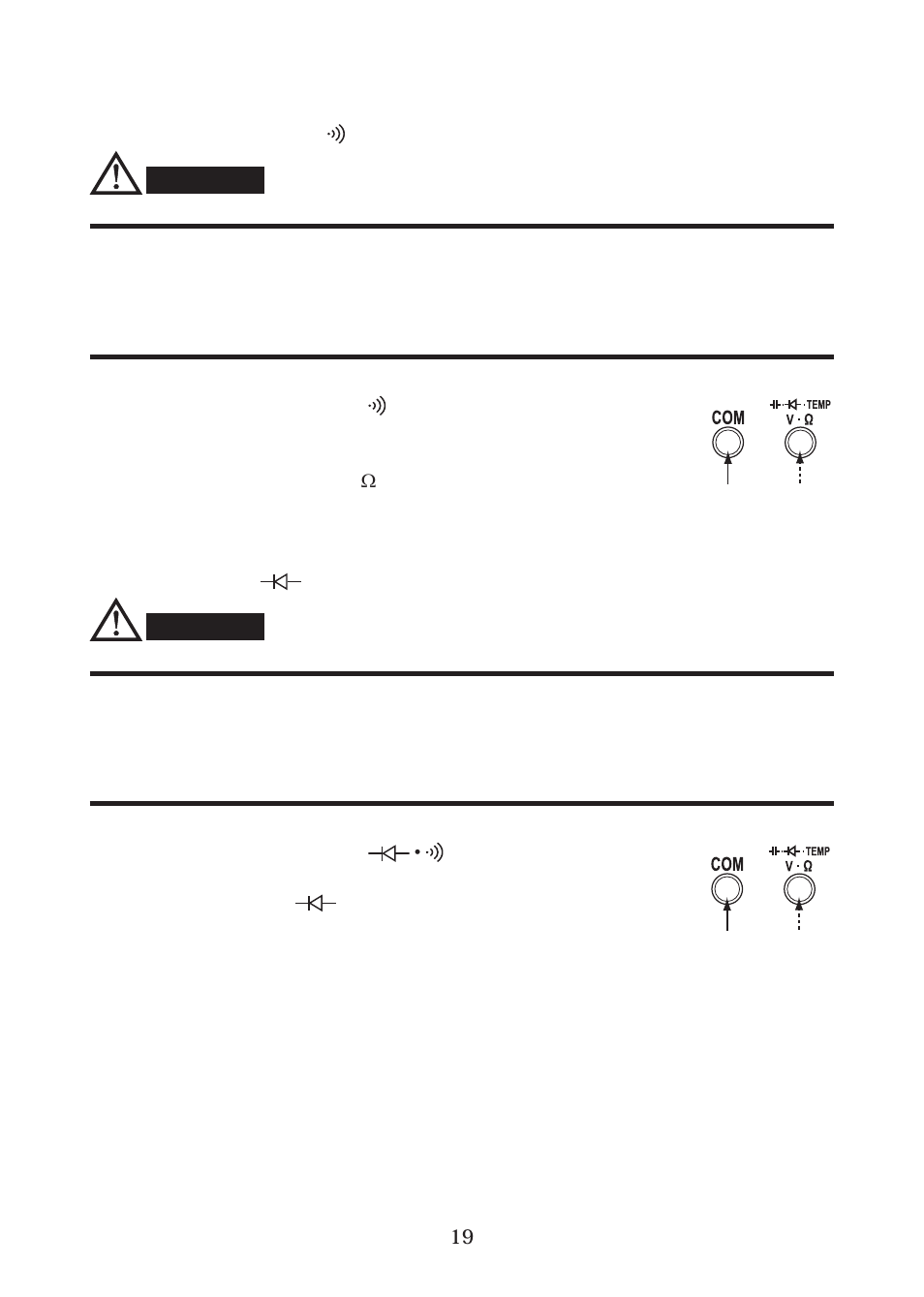 Caution | KYORITSU 1052 User Manual | Page 20 / 40
