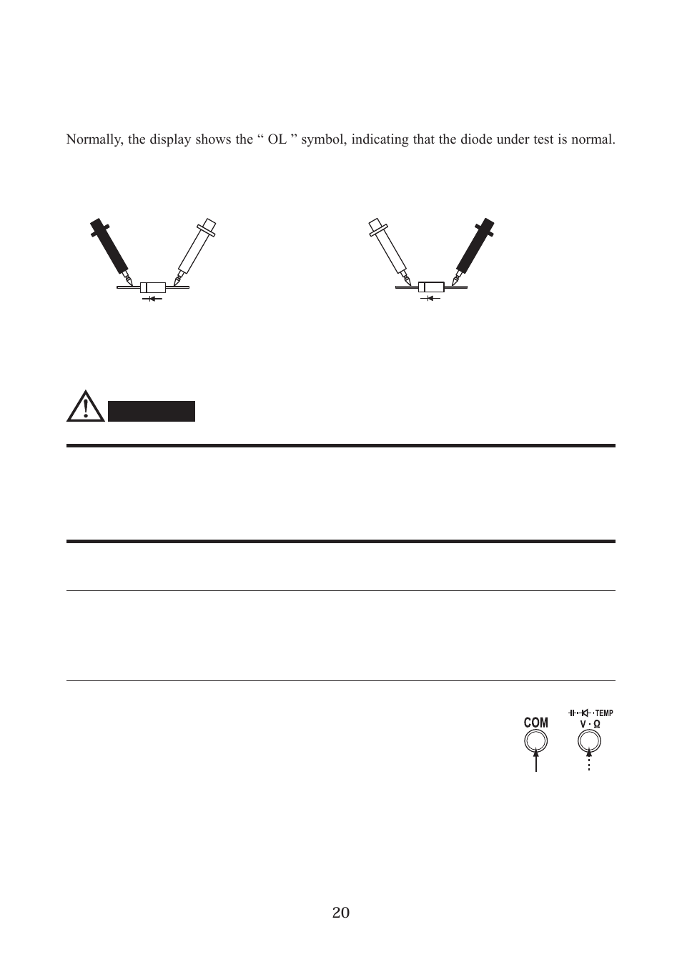 Caution | KYORITSU 1052 User Manual | Page 21 / 40