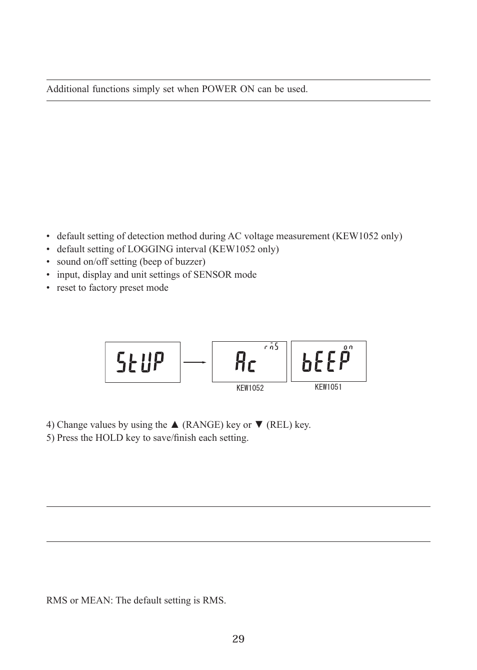 6 set-up function | KYORITSU 1052 User Manual | Page 30 / 40