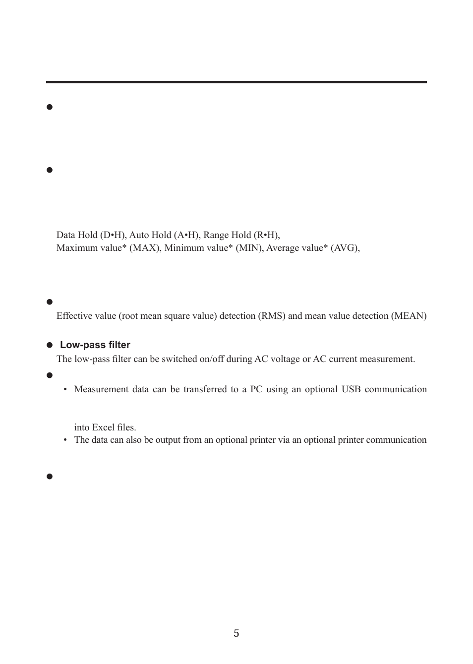 Overview | KYORITSU 1052 User Manual | Page 6 / 40