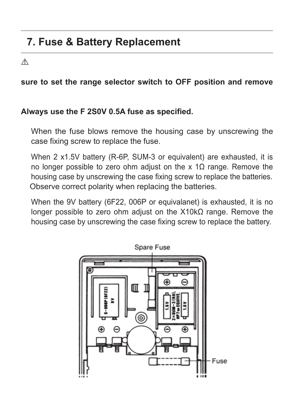Fuse & battery replacement | KYORITSU 1109S User Manual | Page 29 / 36