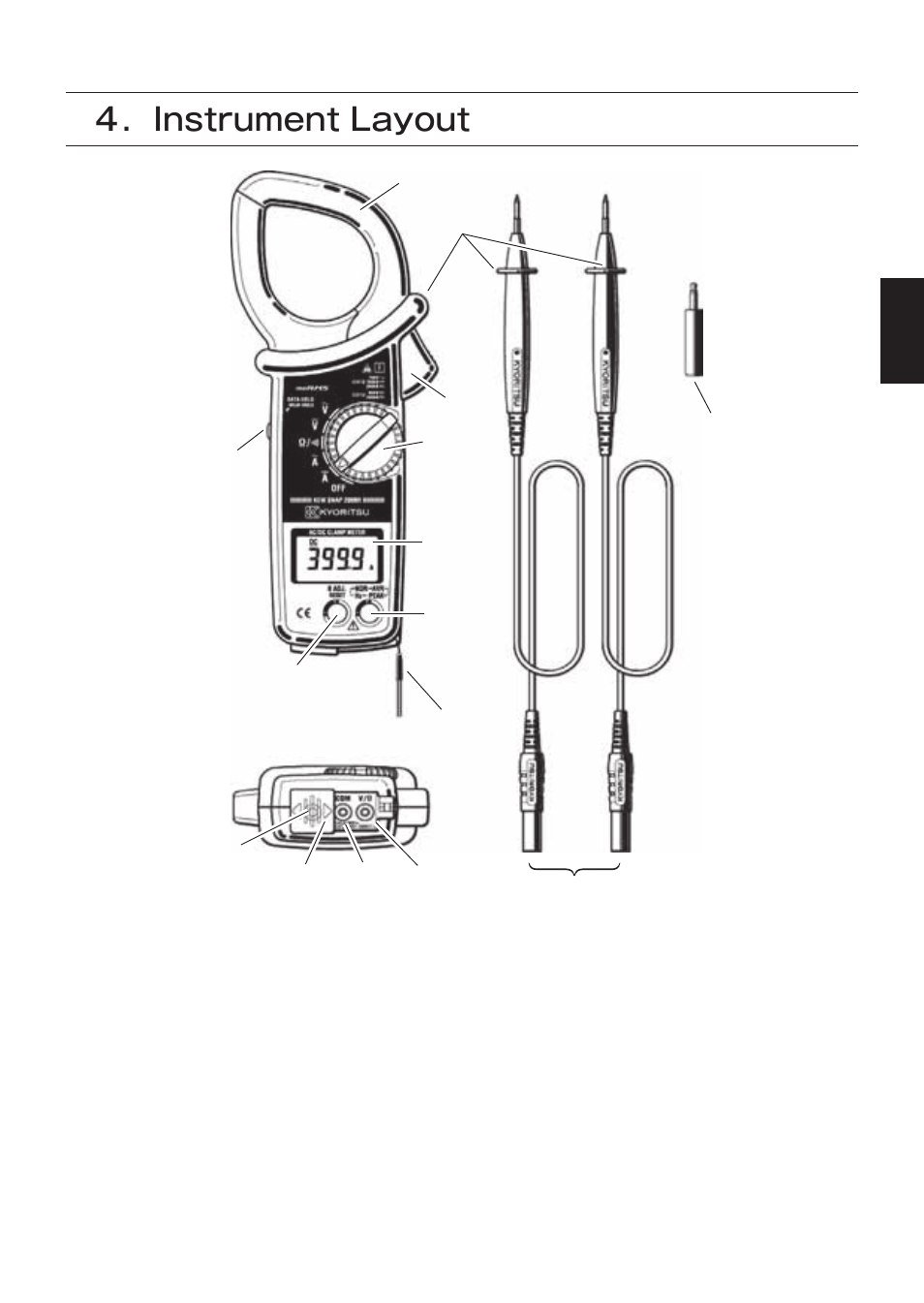 Instrument layout | KYORITSU 2009R User Manual | Page 13 / 33