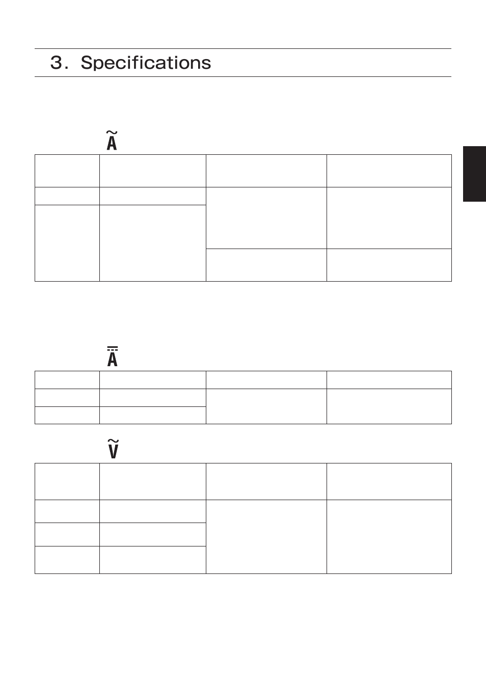 Specifications | KYORITSU 2009R User Manual | Page 9 / 33