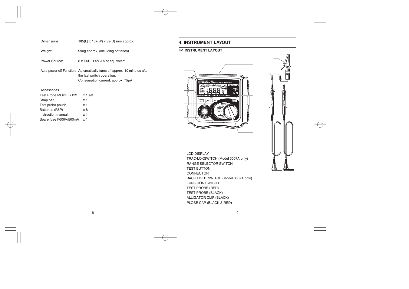 KYORITSU 3007A User Manual | Page 11 / 24